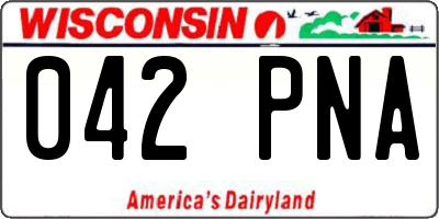 WI license plate 042PNA
