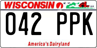 WI license plate 042PPK