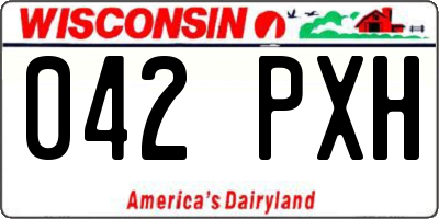 WI license plate 042PXH