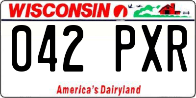 WI license plate 042PXR