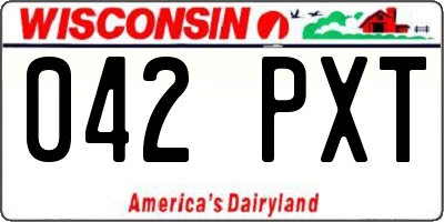 WI license plate 042PXT