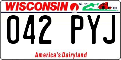 WI license plate 042PYJ
