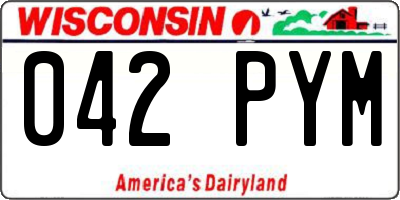 WI license plate 042PYM