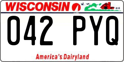 WI license plate 042PYQ