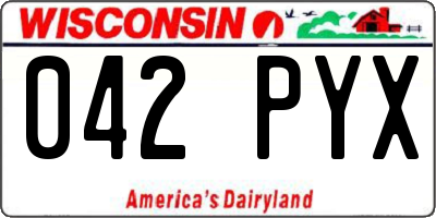 WI license plate 042PYX
