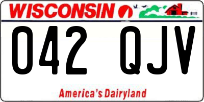 WI license plate 042QJV