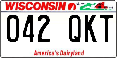 WI license plate 042QKT