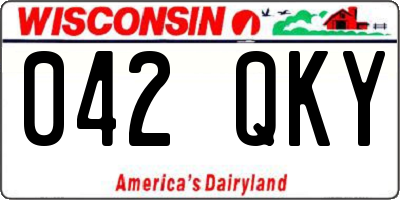 WI license plate 042QKY
