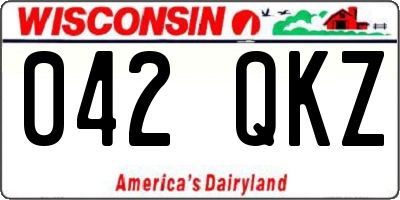 WI license plate 042QKZ