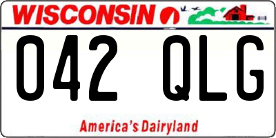 WI license plate 042QLG