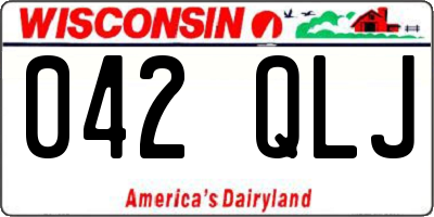 WI license plate 042QLJ