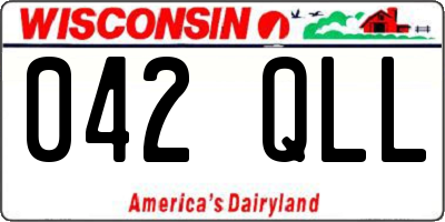 WI license plate 042QLL