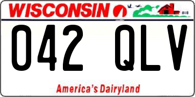 WI license plate 042QLV