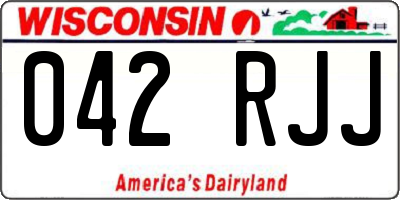 WI license plate 042RJJ