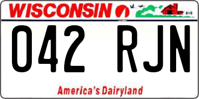 WI license plate 042RJN