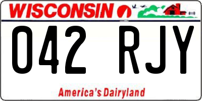 WI license plate 042RJY