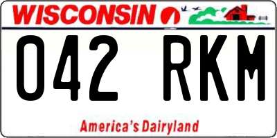 WI license plate 042RKM