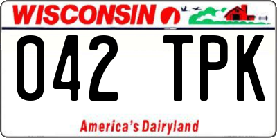 WI license plate 042TPK