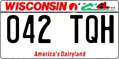 WI license plate 042TQH