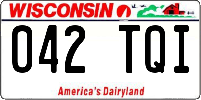 WI license plate 042TQI