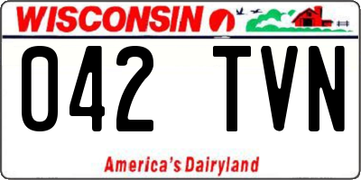 WI license plate 042TVN