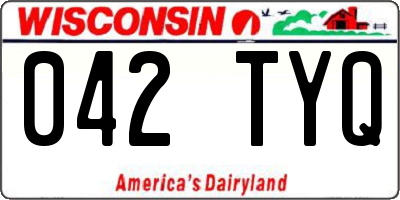 WI license plate 042TYQ