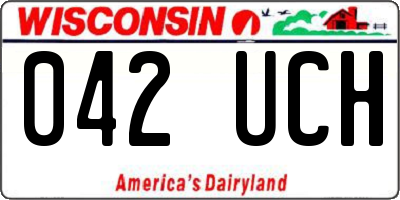 WI license plate 042UCH