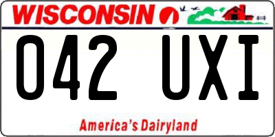 WI license plate 042UXI