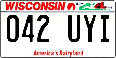 WI license plate 042UYI