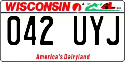 WI license plate 042UYJ