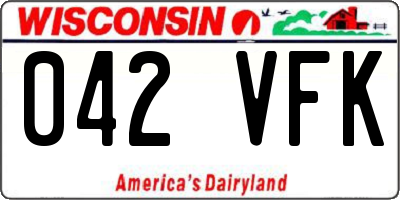 WI license plate 042VFK