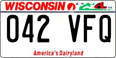 WI license plate 042VFQ
