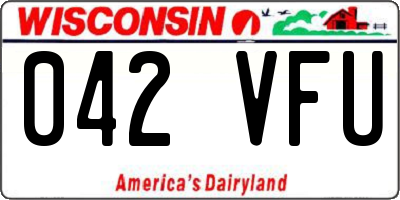 WI license plate 042VFU