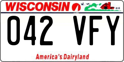 WI license plate 042VFY