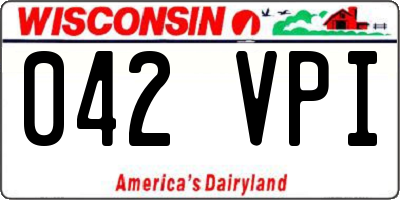 WI license plate 042VPI