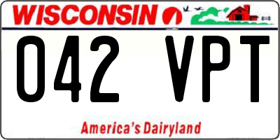 WI license plate 042VPT