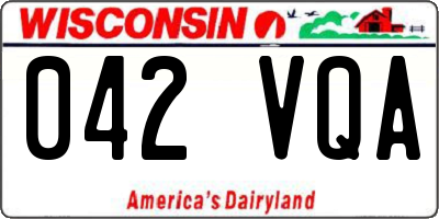 WI license plate 042VQA
