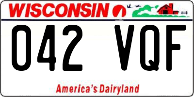 WI license plate 042VQF