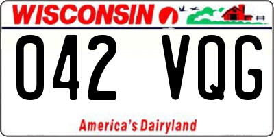 WI license plate 042VQG