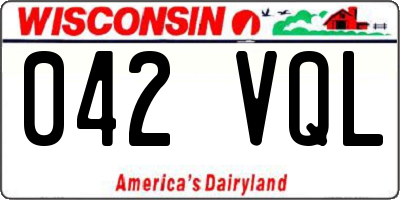 WI license plate 042VQL