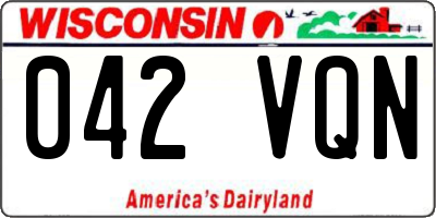 WI license plate 042VQN