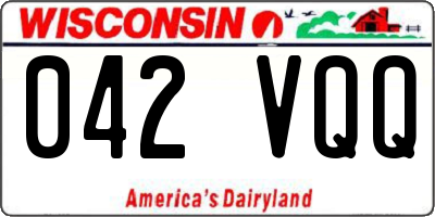 WI license plate 042VQQ