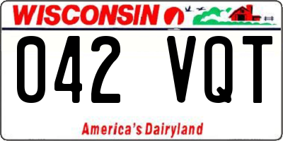 WI license plate 042VQT