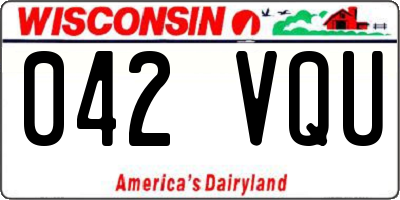 WI license plate 042VQU