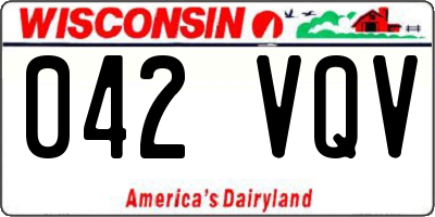 WI license plate 042VQV