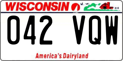 WI license plate 042VQW