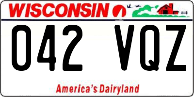 WI license plate 042VQZ