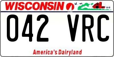 WI license plate 042VRC