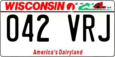 WI license plate 042VRJ