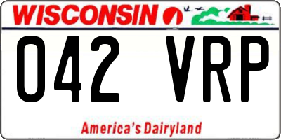 WI license plate 042VRP